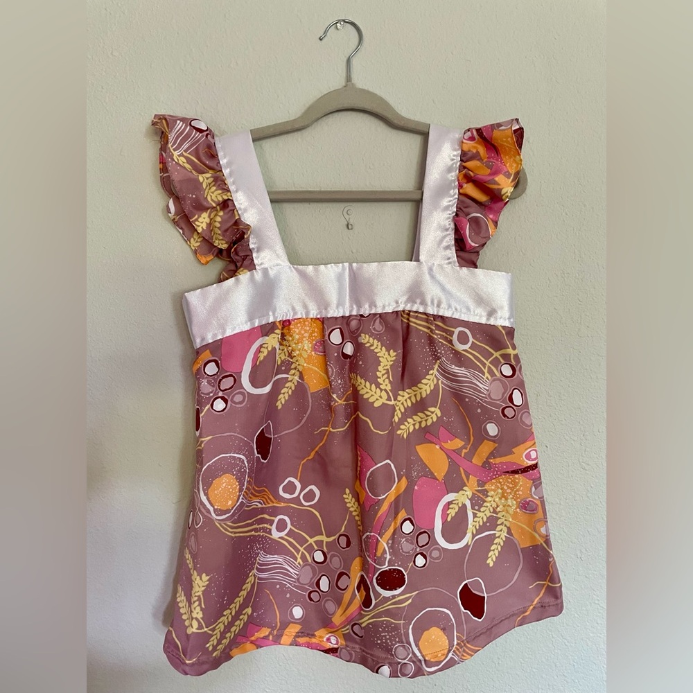 Mu’umu’u Heaven Top. One of a kind piece made with vintage fabric.